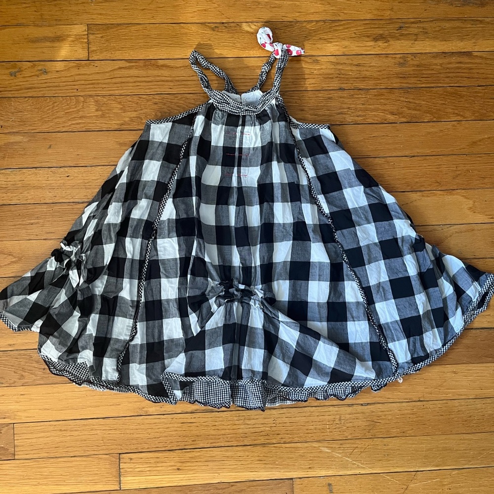 Duex par duex and White Checkered Halter Dress 6T